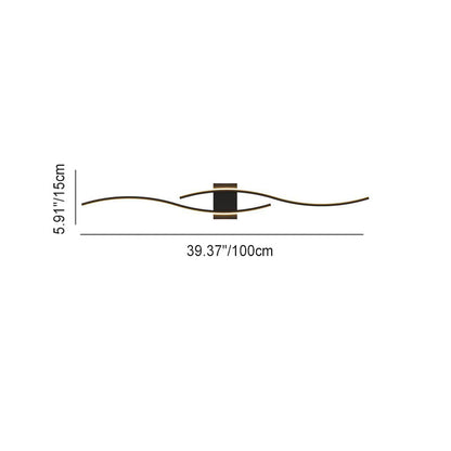 Geometric Long Strip Iron Acrylic LED Wall Sconce Lamp