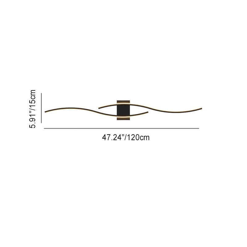 Geometric Long Strip Iron Acrylic LED Wall Sconce Lamp