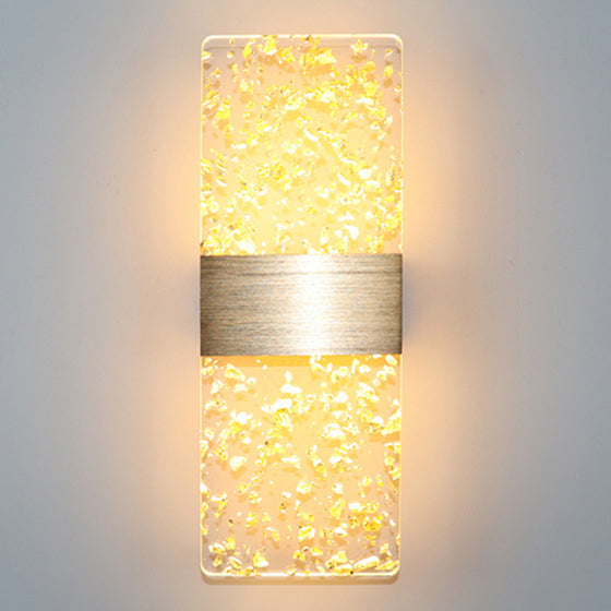 Rectangle Feather Sky Acrylic Aluminum LED Wall Sconce Lamp