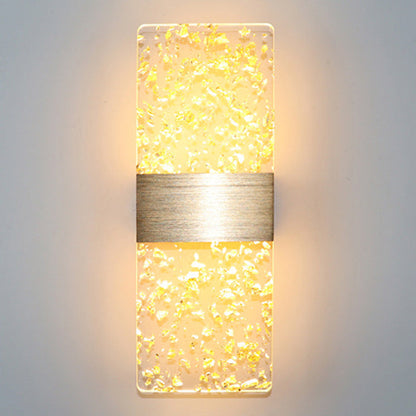 Rectangle Feather Sky Acrylic Aluminum LED Wall Sconce Lamp