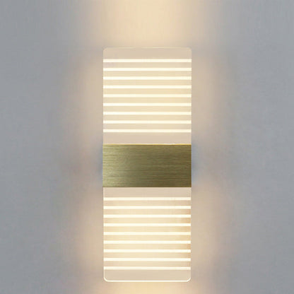 Rectangle Feather Sky Acrylic Aluminum LED Wall Sconce Lamp