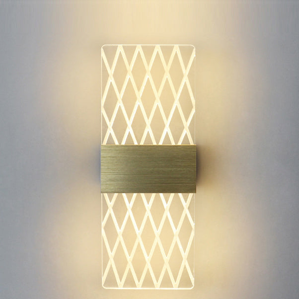 Rectangle Feather Sky Acrylic Aluminum LED Wall Sconce Lamp