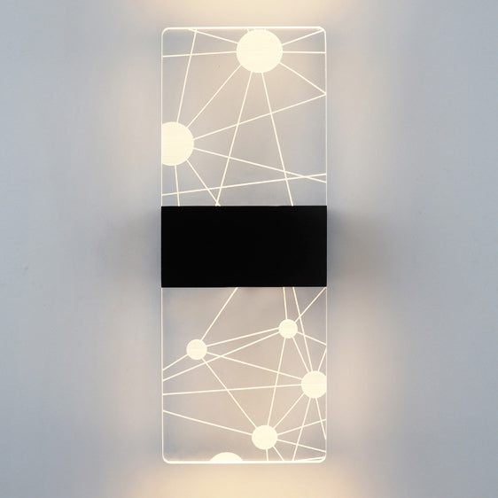 Rectangle Feather Sky Acrylic Aluminum LED Wall Sconce Lamp