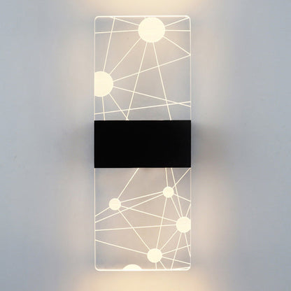 Rectangle Feather Sky Acrylic Aluminum LED Wall Sconce Lamp