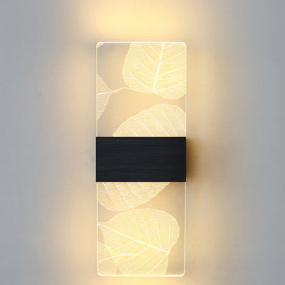 Rectangle Feather Sky Acrylic Aluminum LED Wall Sconce Lamp