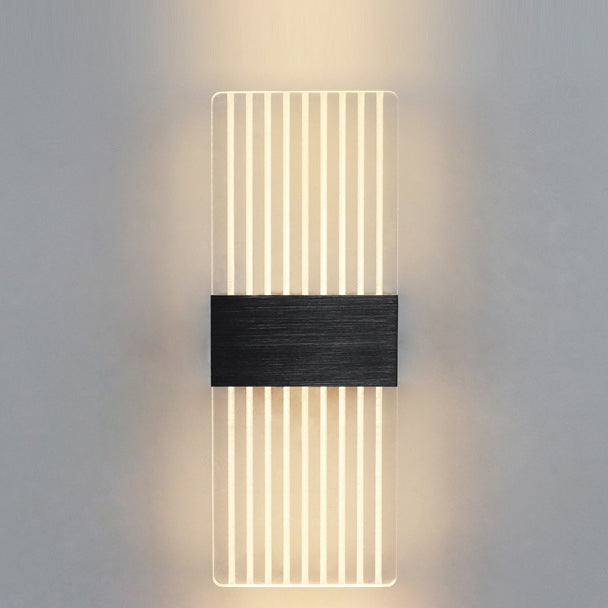Rectangle Feather Sky Acrylic Aluminum LED Wall Sconce Lamp