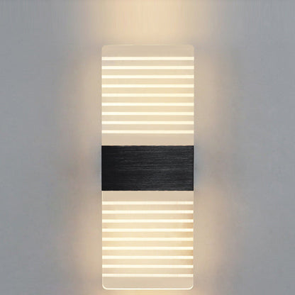 Rectangle Feather Sky Acrylic Aluminum LED Wall Sconce Lamp