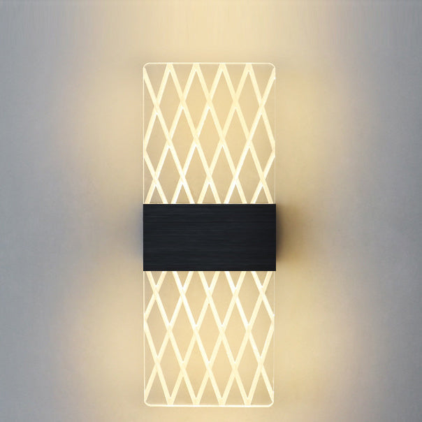 Rectangle Feather Sky Acrylic Aluminum LED Wall Sconce Lamp