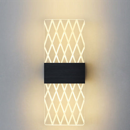 Rectangle Feather Sky Acrylic Aluminum LED Wall Sconce Lamp