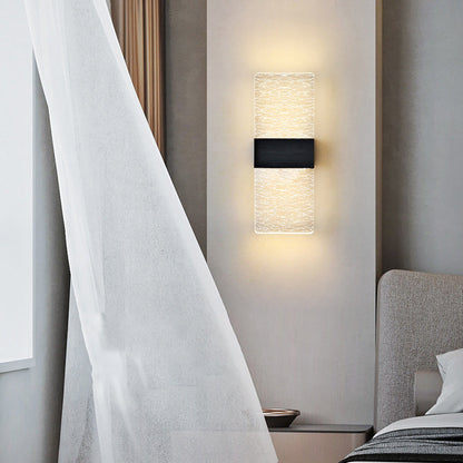 Rectangle Feather Sky Acrylic Aluminum LED Wall Sconce Lamp