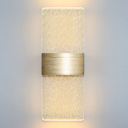 Rectangle Feather Sky Acrylic Aluminum LED Wall Sconce Lamp