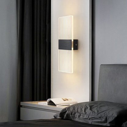 Rectangle Feather Sky Acrylic Aluminum LED Wall Sconce Lamp