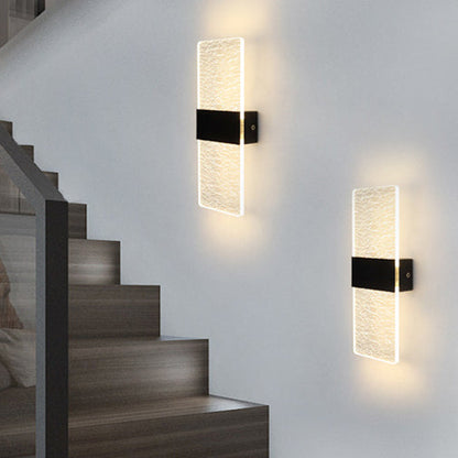 Rectangle Feather Sky Acrylic Aluminum LED Wall Sconce Lamp