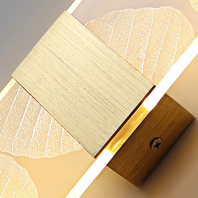 Rectangle Feather Sky Acrylic Aluminum LED Wall Sconce Lamp