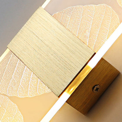 Rectangle Feather Sky Acrylic Aluminum LED Wall Sconce Lamp