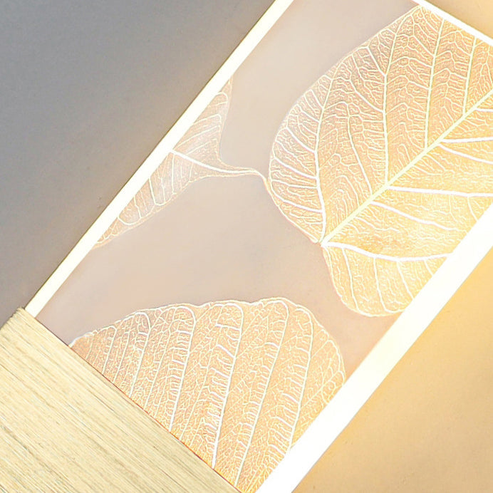 Rectangle Feather Sky Acrylic Aluminum LED Wall Sconce Lamp