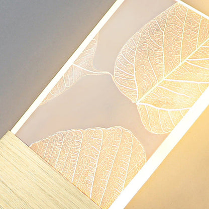 Rectangle Feather Sky Acrylic Aluminum LED Wall Sconce Lamp