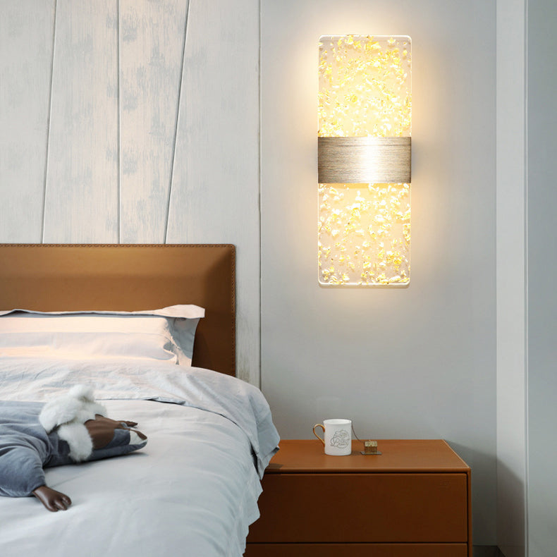 Rectangle Feather Sky Acrylic Aluminum LED Wall Sconce Lamp