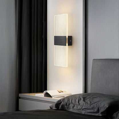 Rectangle Feather Sky Acrylic Aluminum LED Wall Sconce Lamp