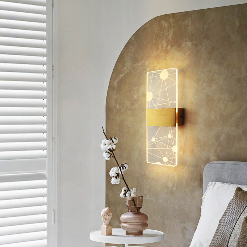 Rectangle Feather Sky Acrylic Aluminum LED Wall Sconce Lamp