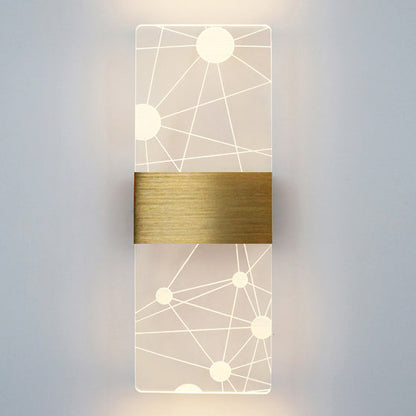 Rectangle Feather Sky Acrylic Aluminum LED Wall Sconce Lamp