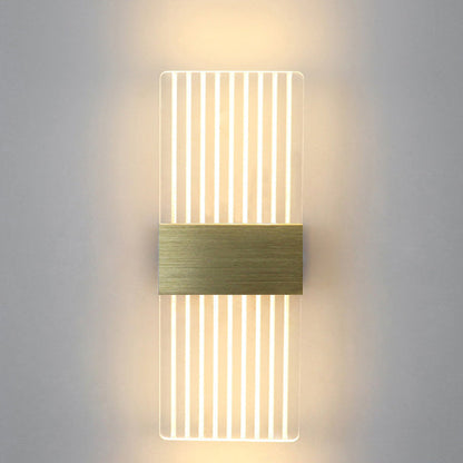 Rectangle Feather Sky Acrylic Aluminum LED Wall Sconce Lamp