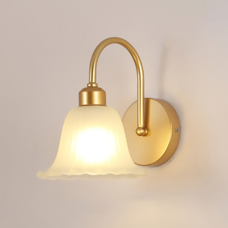 Nordic Acrylic Glass Flower Iron 1-Light Wall Sconce Lamp