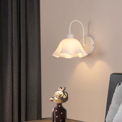 Nordic Acrylic Glass Flower Iron 1-Light Wall Sconce Lamp