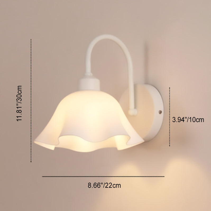 Nordic Acrylic Glass Flower Iron 1-Light Wall Sconce Lamp