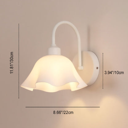 Nordic Acrylic Glass Flower Iron 1-Light Wall Sconce Lamp