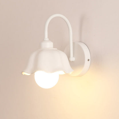 Nordic Acrylic Glass Flower Iron 1-Light Wall Sconce Lamp