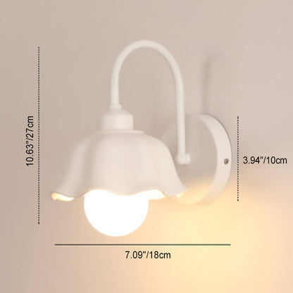 Nordic Acrylic Glass Flower Iron 1-Light Wall Sconce Lamp
