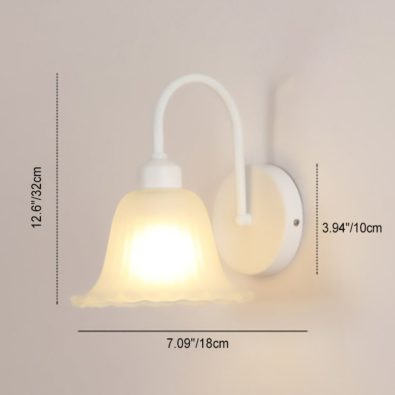 Nordic Acrylic Glass Flower Iron 1-Light Wall Sconce Lamp