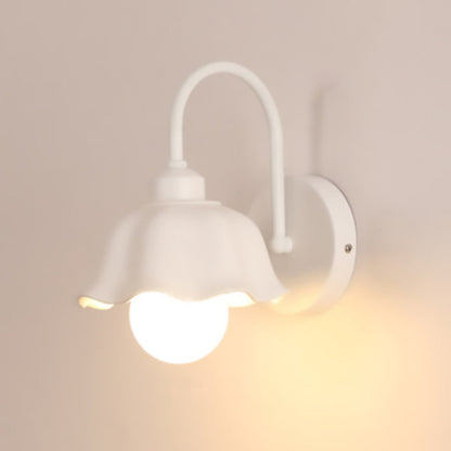 Nordic Acrylic Glass Flower Iron 1-Light Wall Sconce Lamp