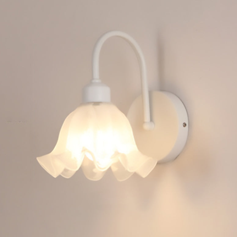 Nordic Acrylic Glass Flower Iron 1-Light Wall Sconce Lamp