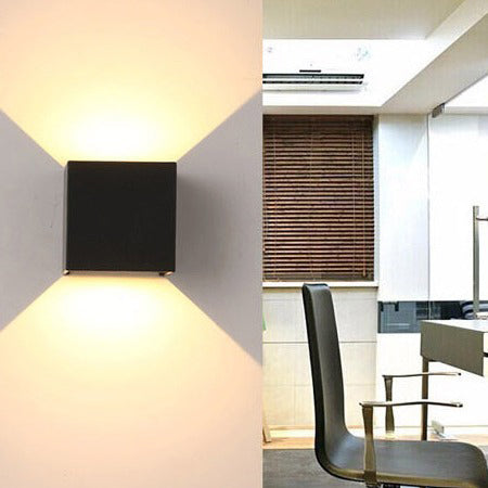 Waterproof Aluminum Glass Induction LED Wall Sconce Lamp