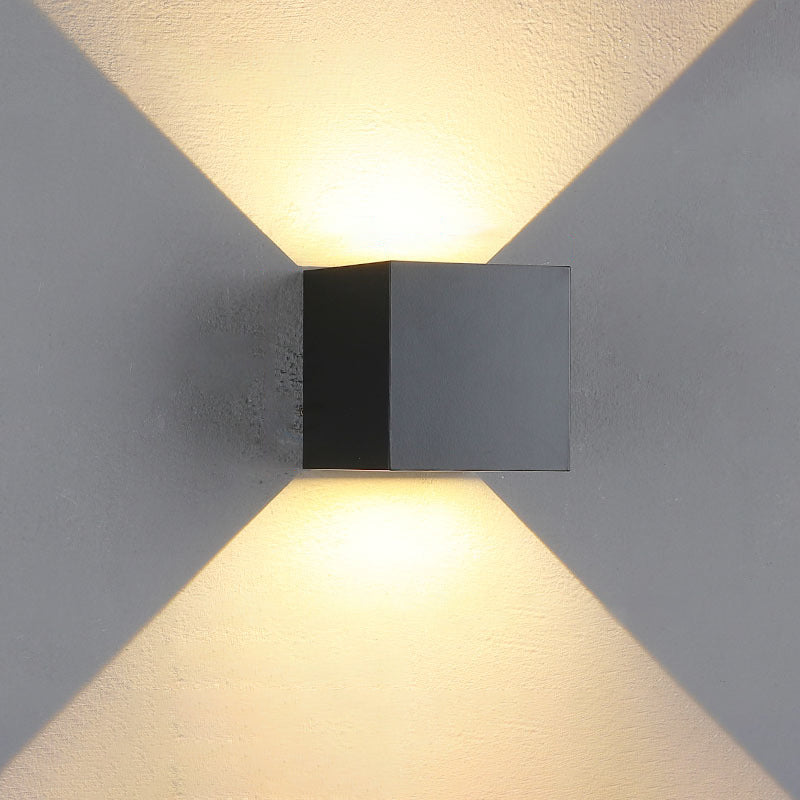 Waterproof Aluminum Glass Induction LED Wall Sconce Lamp