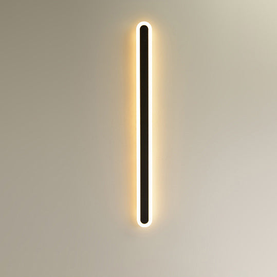Modern Minimalist Rectangle Long Line Iron Acrylic LED Wall Sconce Lamp For Living Room
