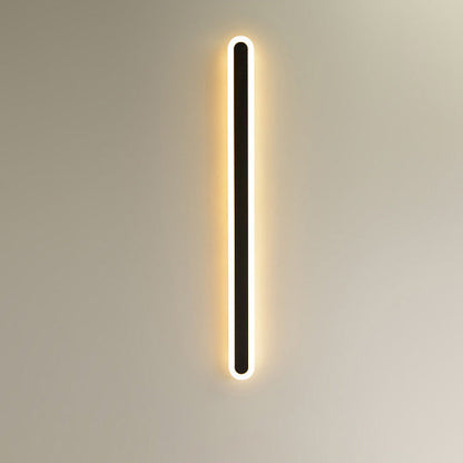 Modern Minimalist Rectangle Long Line Iron Acrylic LED Wall Sconce Lamp For Living Room