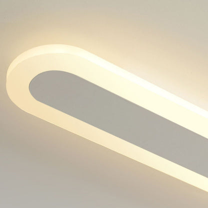 Modern Minimalist Rectangle Long Line Iron Acrylic LED Wall Sconce Lamp For Living Room