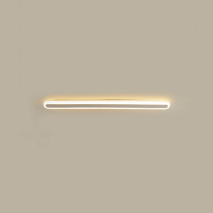 Modern Minimalist Rectangle Long Line Iron Acrylic LED Wall Sconce Lamp For Living Room