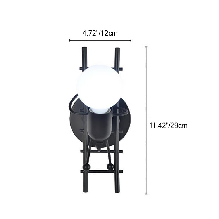 Creative Humanoid Ladder Iron 1-Light Wall Sconce Lamp