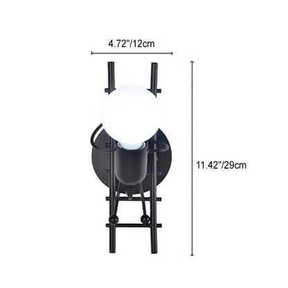 Creative Humanoid Ladder Iron 1-Light Wall Sconce Lamp