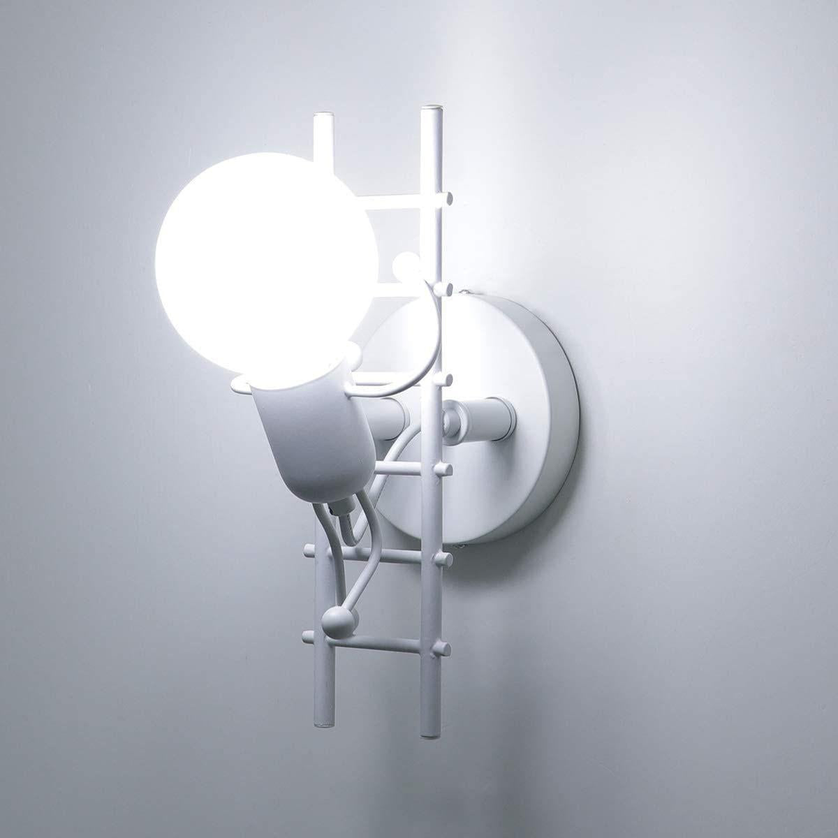 Creative Humanoid Ladder Iron 1-Light Wall Sconce Lamp