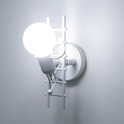 Creative Humanoid Ladder Iron 1-Light Wall Sconce Lamp