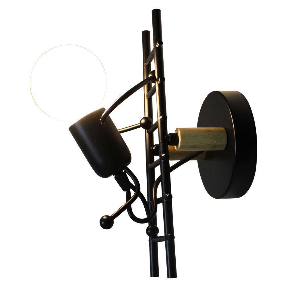 Creative Humanoid Ladder Iron 1-Light Wall Sconce Lamp
