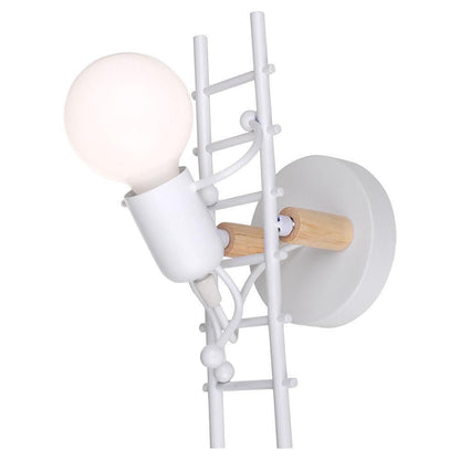 Creative Humanoid Ladder Iron 1-Light Wall Sconce Lamp