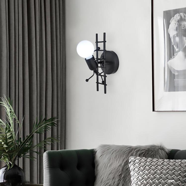 Creative Humanoid Ladder Iron 1-Light Wall Sconce Lamp