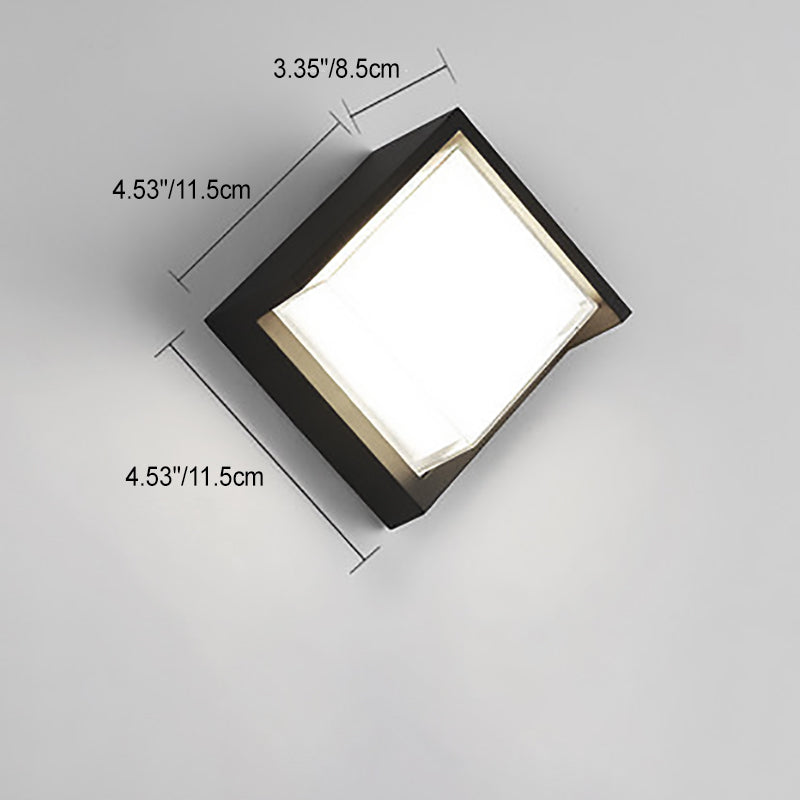 Waterproof Square Plastic Acrylic LED Wall Sconce Lamp