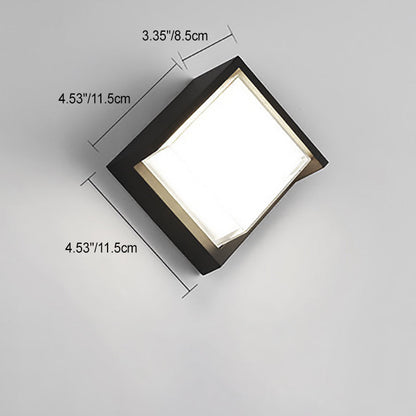 Waterproof Square Plastic Acrylic LED Wall Sconce Lamp